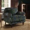 Jolene William Morris Blackthorn Print Velvet Snuggle Chair