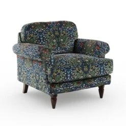 Jolene William Morris Blackthorn Print Velvet Snuggle Chair 16 Jolene William Morris Blackthorn Print Velvet Snuggle Chair -Home Luxe Studio 30917905 alt05