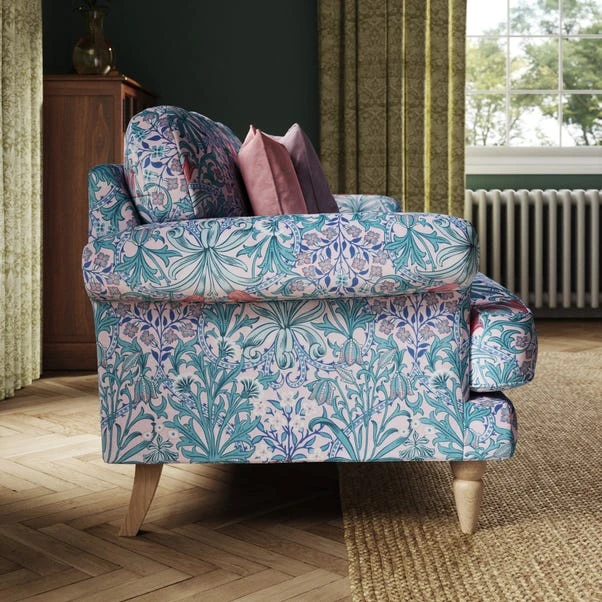 Jolene William Morris Woodland Weeds Print Velvet 3 Seater Sofa 12 Jolene William Morris Woodland Weeds Print Velvet 3 Seater Sofa - Image 10