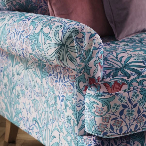 Jolene William Morris Woodland Weeds Print Velvet 3 Seater Sofa 14 Jolene William Morris Woodland Weeds Print Velvet 3 Seater Sofa - Image 12