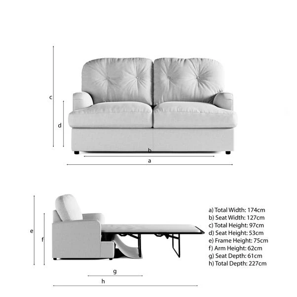 Martha Vintage Velvet 2 Seater Sofa Bed 11 Martha Vintage Velvet 2 Seater Sofa Bed - Image 9