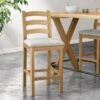 Normandy Set Of 2 Counter Height Bar Stools, Oak 2 Normandy Set Of 2 Counter Height Bar Stools, Oak -Home Luxe Studio 30918910
