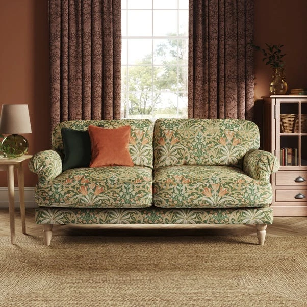 Jolene William Morris Woodland Weeds Print Velvet 3 Seater Sofa 3 Jolene William Morris Woodland Weeds Print Velvet 3 Seater Sofa