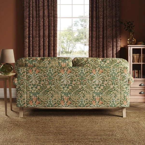 Jolene William Morris Woodland Weeds Print Velvet 3 Seater Sofa 5 Jolene William Morris Woodland Weeds Print Velvet 3 Seater Sofa - Image 3