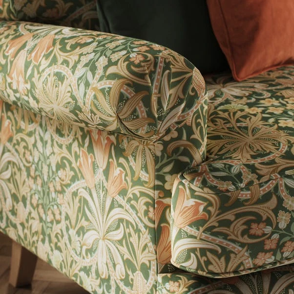 Jolene William Morris Woodland Weeds Print Velvet 3 Seater Sofa 6 Jolene William Morris Woodland Weeds Print Velvet 3 Seater Sofa - Image 4