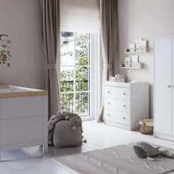 Little Acorns Florence 3 Drawer Chest And Wardrobe Nursery Set 8 Little Acorns Florence 3 Drawer Chest And Wardrobe Nursery Set -Home Luxe Studio 30919383 alt02