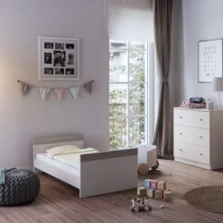 Little Acorns Burlington Cot Bed And 3 Drawer Chest Nursery Set -Home Luxe Studio 30919385 alt01