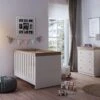 Little Acorns Burlington Cot Bed And 3 Drawer Chest Nursery Set -Home Luxe Studio 30919389