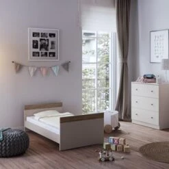 Little Acorns Burlington Cot Bed And 3 Drawer Chest Nursery Set -Home Luxe Studio 30919389 alt01