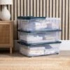 Wham 32L Set Of 3 Underbed Storage Box With Wheels & Lid 2 Wham 32L Set Of 3 Underbed Storage Box With Wheels & Lid -Home Luxe Studio 30920838