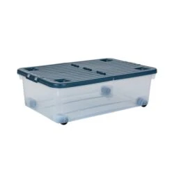 Wham 32L Set Of 3 Underbed Storage Box With Wheels & Lid -Home Luxe Studio 30920838 alt02
