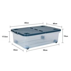 Wham 32L Set Of 3 Underbed Storage Box With Wheels & Lid -Home Luxe Studio 30920838 alt04