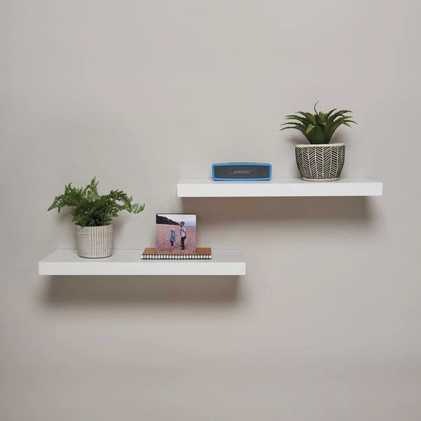Set Of 2 Floating Shelves, 40cm 3 Set Of 2 Floating Shelves, 40cm