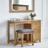 Jenkins Single Dressing Table And Stool, Oak 1 Jenkins Single Dressing Table And Stool, Oak -Home Luxe Studio 30921072