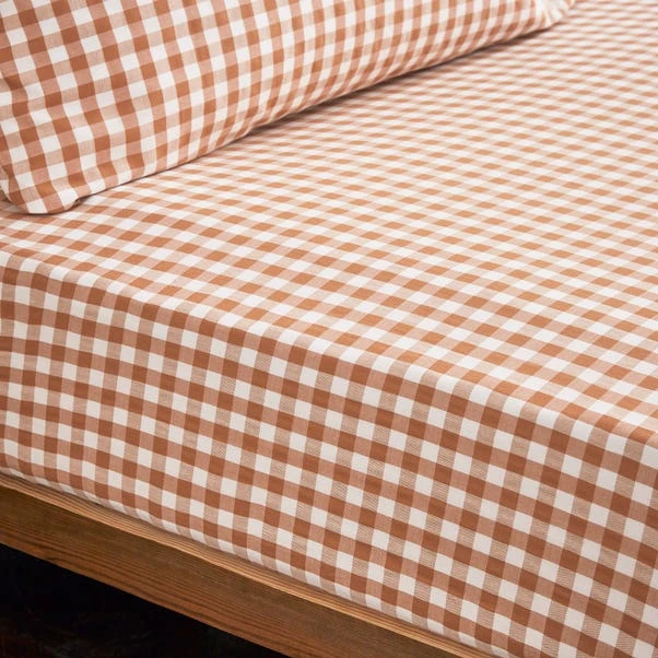 Portloe Gingham Woven Cotton Fitted Sheet 17 Portloe Gingham Woven Cotton Fitted Sheet - Image 15