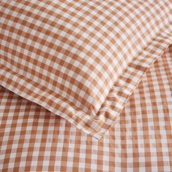 Portloe Gingham Woven Cotton Fitted Sheet 19 Portloe Gingham Woven Cotton Fitted Sheet - Image 17