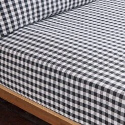 Portloe Gingham Woven Cotton Fitted Sheet 33 Portloe Gingham Woven Cotton Fitted Sheet -Home Luxe Studio 30921096