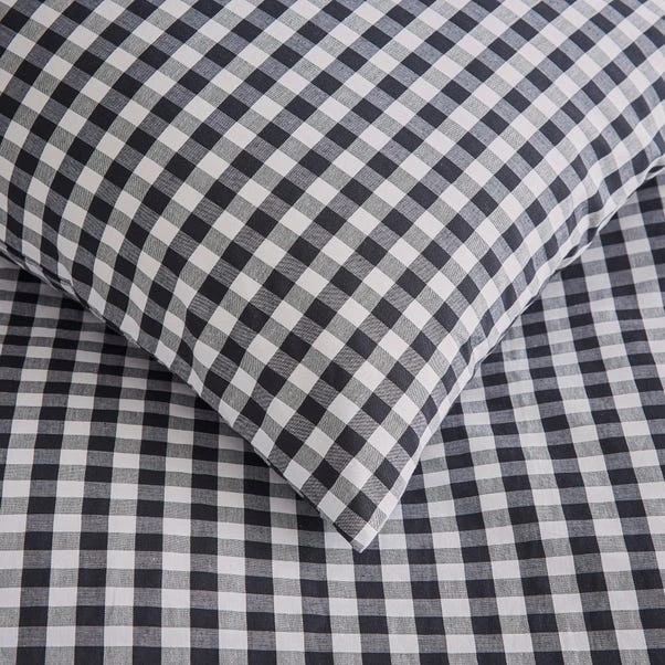 Portloe Gingham Woven Cotton Fitted Sheet 16 Portloe Gingham Woven Cotton Fitted Sheet - Image 14