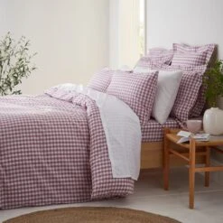 Portloe Gingham Woven Cotton Fitted Sheet 23 Portloe Gingham Woven Cotton Fitted Sheet -Home Luxe Studio 30921112 alt03