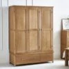 Jenkins 3 Door Wardrobe, Oak 2 Jenkins 3 Door Wardrobe, Oak -Home Luxe Studio 30921118
