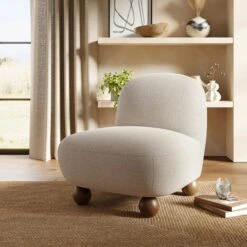 Nylah Multi Tone Boucle Curved Accent Chair 40 Nylah Multi Tone Boucle Curved Accent Chair -Home Luxe Studio 30921143