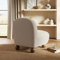 Nylah Multi Tone Boucle Curved Accent Chair 41 Nylah Multi Tone Boucle Curved Accent Chair -Home Luxe Studio 30921143 alt01