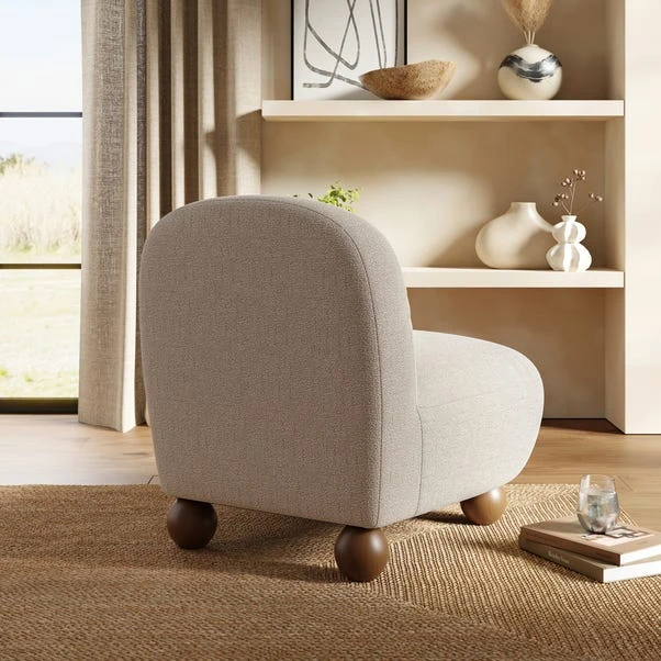 Nylah Multi Tone Boucle Curved Accent Chair 22 Nylah Multi Tone Boucle Curved Accent Chair - Image 20