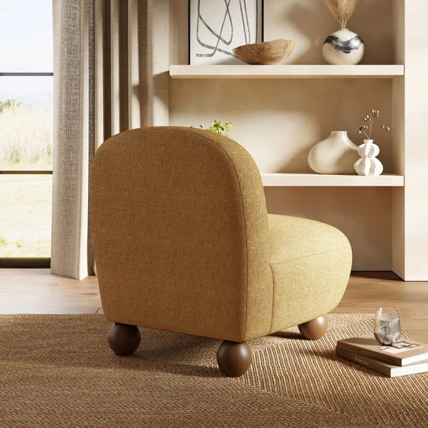 Nylah Multi Tone Boucle Curved Accent Chair 13 Nylah Multi Tone Boucle Curved Accent Chair - Image 11