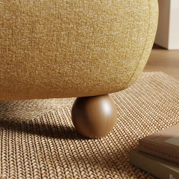 Nylah Multi Tone Boucle Curved Accent Chair 16 Nylah Multi Tone Boucle Curved Accent Chair - Image 14