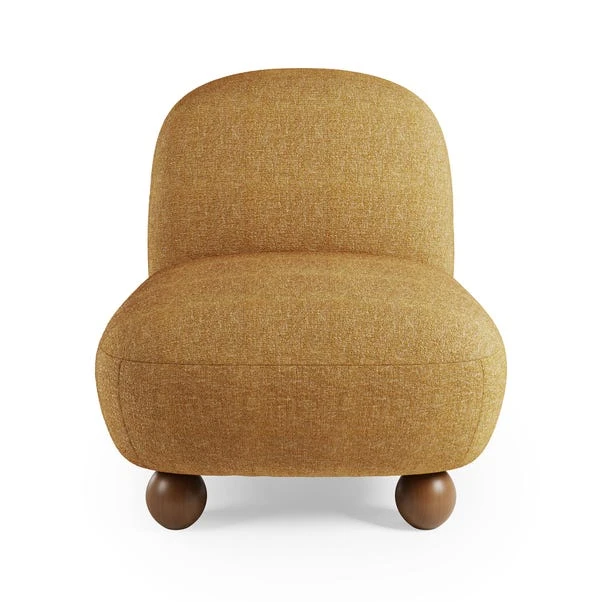 Nylah Multi Tone Boucle Curved Accent Chair 18 Nylah Multi Tone Boucle Curved Accent Chair - Image 16