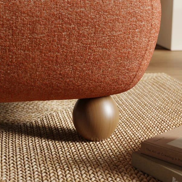 Nylah Multi Tone Boucle Curved Accent Chair 7 Nylah Multi Tone Boucle Curved Accent Chair - Image 5