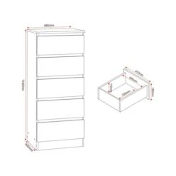 Walker 5 Draw Narrow Chest 17 Walker 5 Draw Narrow Chest -Home Luxe Studio 30921229 alt09