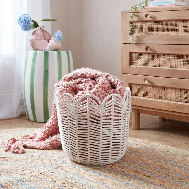 Chevron Rope Storage Basket 3 Chevron Rope Storage Basket