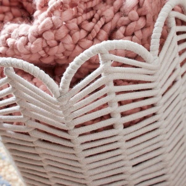 Chevron Rope Storage Basket 4 Chevron Rope Storage Basket - Image 2