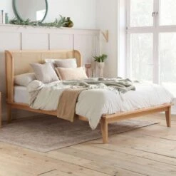 Astrid Rattan Bed Frame, Oak 29 Astrid Rattan Bed Frame, Oak -Home Luxe Studio 30922495