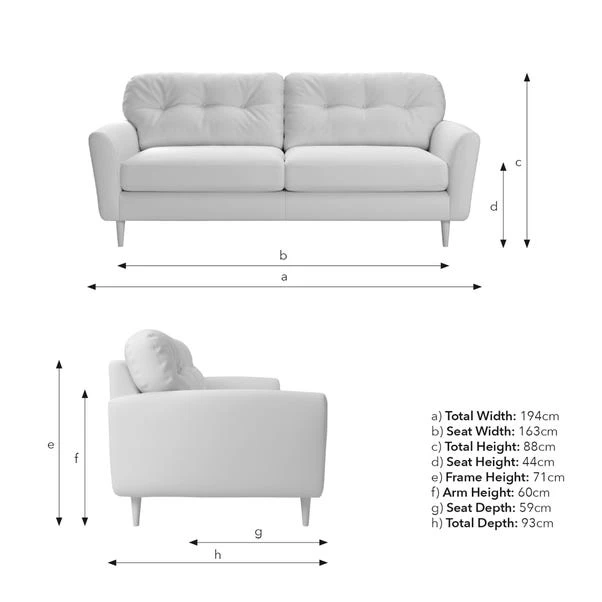Sven Chunky Chenille 4 Seater Sofa 18 Sven Chunky Chenille 4 Seater Sofa - Image 16