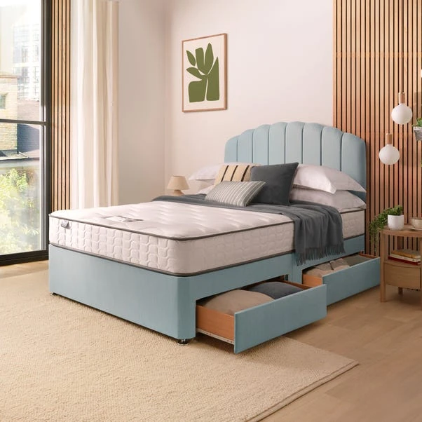 Silentnight Divan Bed With Fabric Merlin Headboard 4 Silentnight Divan Bed With Fabric Merlin Headboard - Image 2