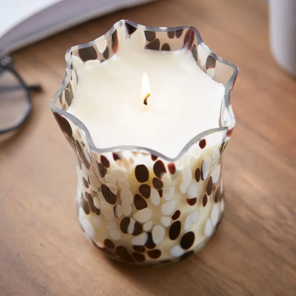 White Flowers & Golden Amber Confetti Candle 4 White Flowers & Golden Amber Confetti Candle - Image 2