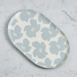 Eloise Blue Plywood Tray Oval