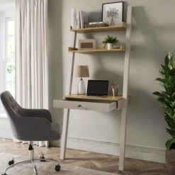 Olney Ladder Desk, Stone 10 Olney Ladder Desk, Stone -Home Luxe Studio 30924854 alt01