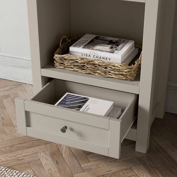 Olney Narrow Bookcase, Stone 5 Olney Narrow Bookcase, Stone - Image 3