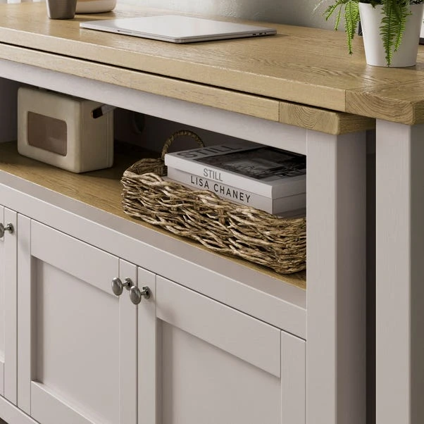 Olney Swivel Desk, Stone 6 Olney Swivel Desk, Stone - Image 4