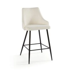 Ariana Bar Stool, Boucle -Home Luxe Studio 30924987 alt04