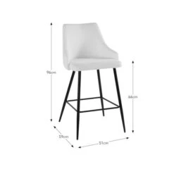 Ariana Bar Stool, Boucle -Home Luxe Studio 30924987 alt09