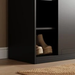 Eloise Sliding Shoe Storage Cabinet 24 Eloise Sliding Shoe Storage Cabinet -Home Luxe Studio 30925060 alt02