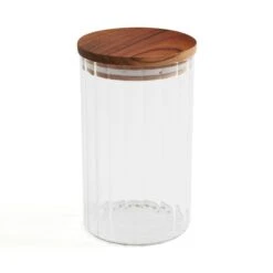 Acacia Ribbed Glass Jar 9 Acacia Ribbed Glass Jar -Home Luxe Studio 30925122 alt02