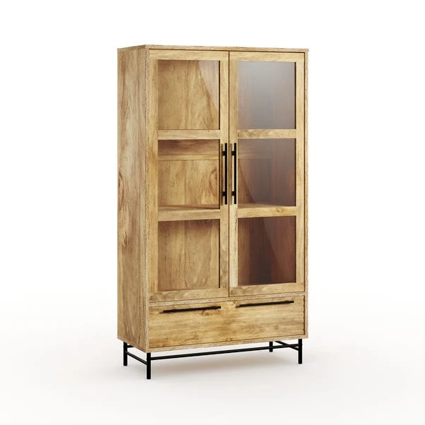 Bryant Display Cabinet, Mango Wood Effect 4 Bryant Display Cabinet, Mango Wood Effect - Image 2