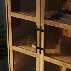 Bryant Display Cabinet, Mango Wood Effect 12 Bryant Display Cabinet, Mango Wood Effect -Home Luxe Studio 30925262 alt03