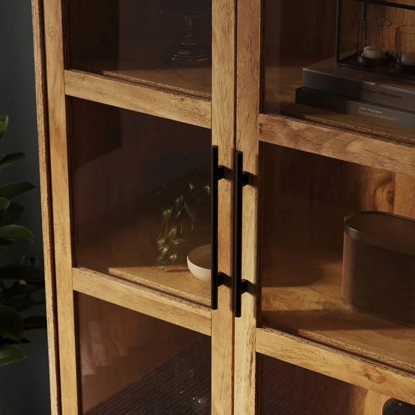 Bryant Display Cabinet, Mango Wood Effect 6 Bryant Display Cabinet, Mango Wood Effect - Image 4