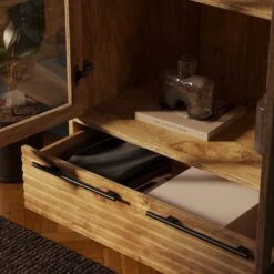 Bryant Display Cabinet, Mango Wood Effect 13 Bryant Display Cabinet, Mango Wood Effect -Home Luxe Studio 30925262 alt04